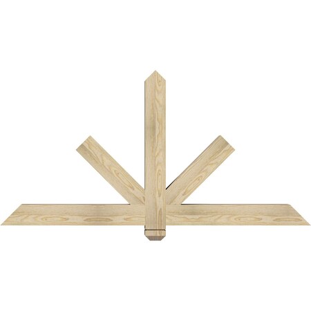 Ekena Millwork Kennewick Rough Sawn Timber Gable Bracket, Douglas Fir, 60"W x 30"H x 4"D x 4"F, 12/12 Pitch GBW060X30X0404KEN00RDF